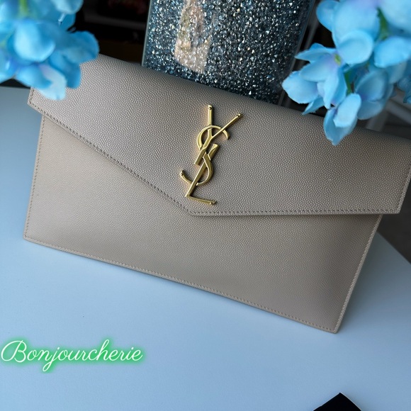 Yves Saint Laurent Tan Clutch Bag - Picture 2 of 12